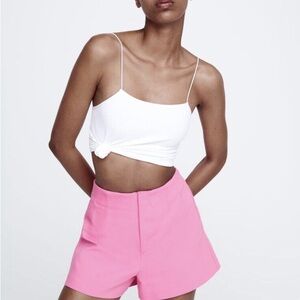 XS Zara Vibrant Pink Shorts High Waist